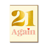 1973 21 Again Birthday Card